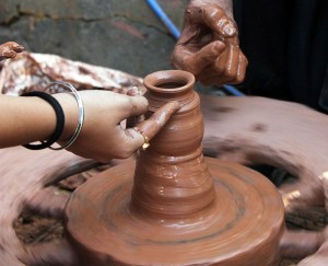 PDPics (2014). Pixabay. Pottery, potter, clay, craft, pot, handmade, rotation. Retrieved from http://pixabay.com/en/pottery-potter-clay-craft-pot-166798/. License: CCO Public Domain/ FAQ 